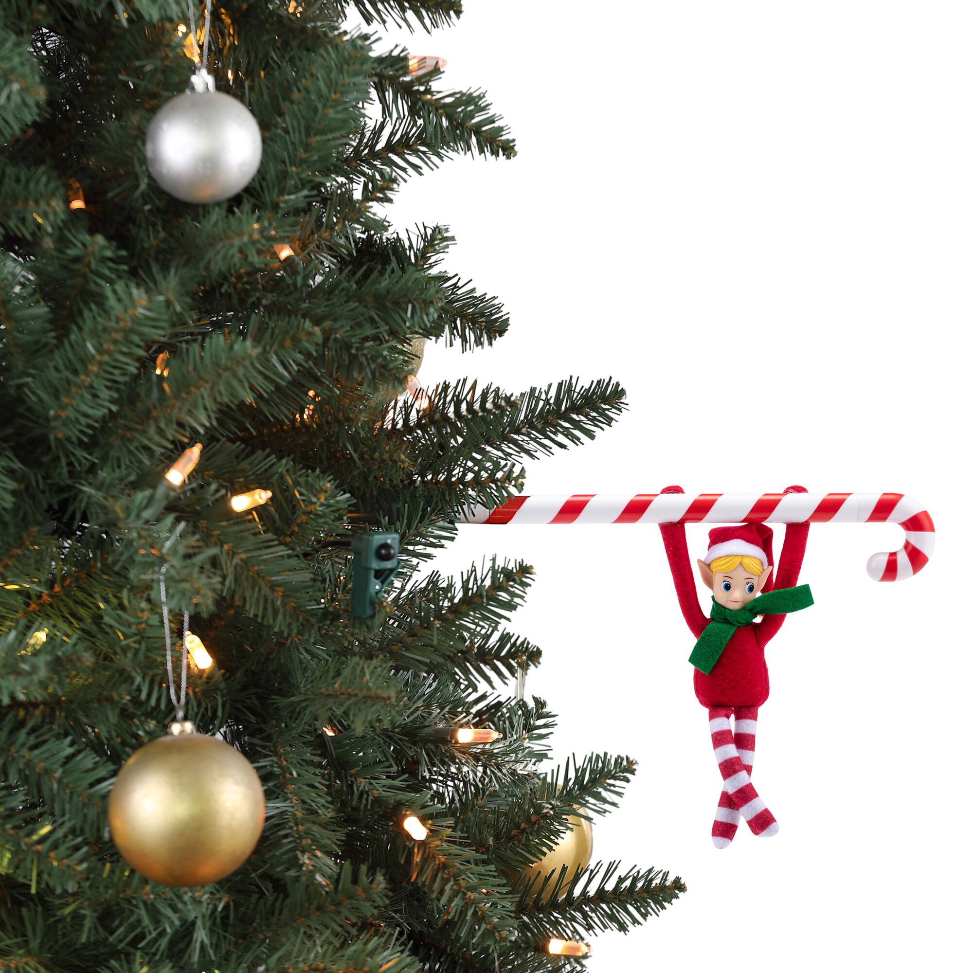 Mr. Christmas 6" Animated Candy Cane Elf Acrobat